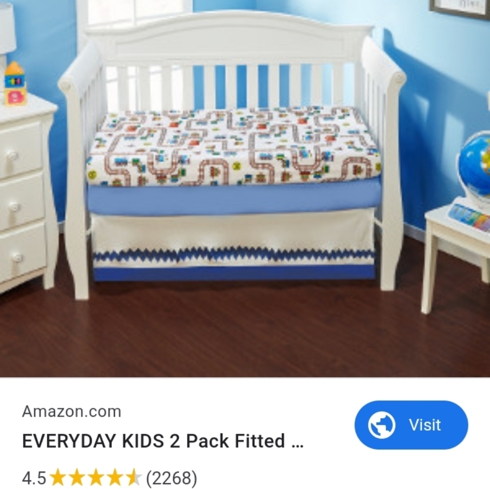 Everyday kids 2 fitted crib sheets